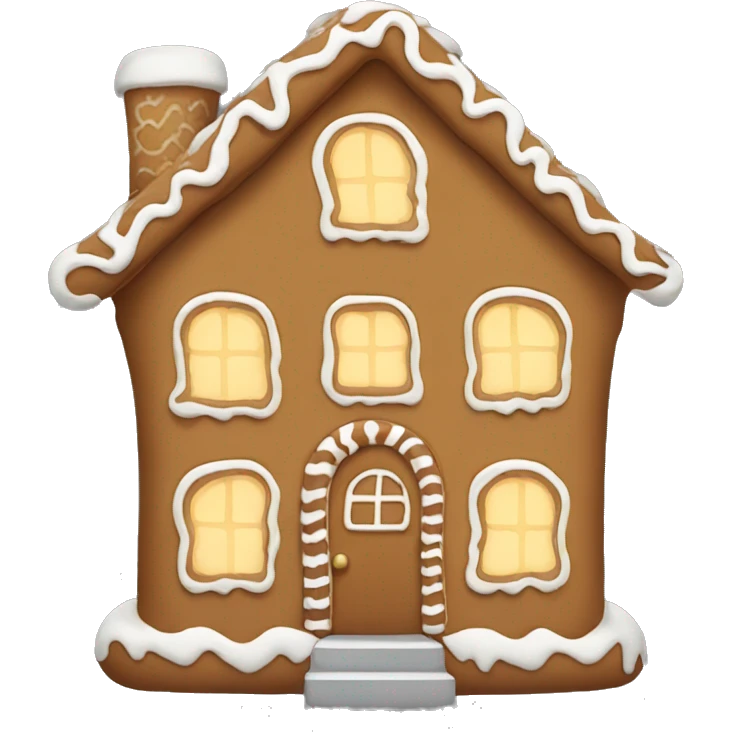 Cosy beige gingerbread house  emoji