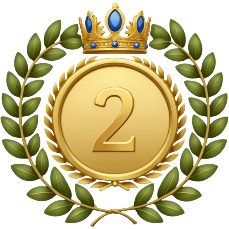 The number that took 23nd place was decorated with an imperial laurel wreath emoji