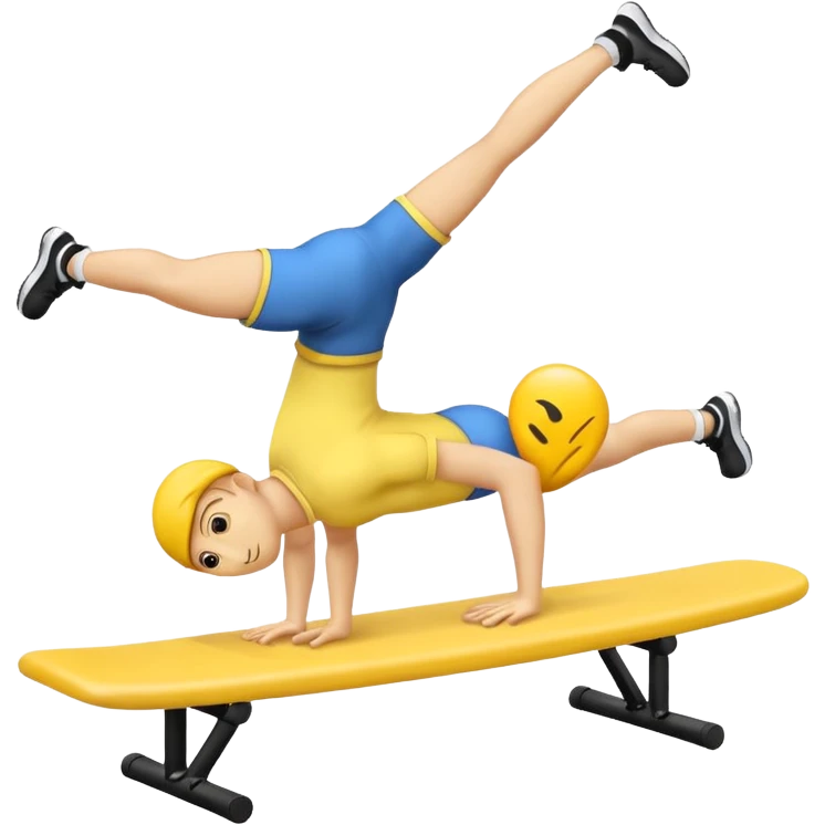 Create an emoji doing calisthenics planche emoji