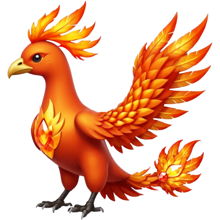 Pokemon legendary laranja and red crystal moltres emoji