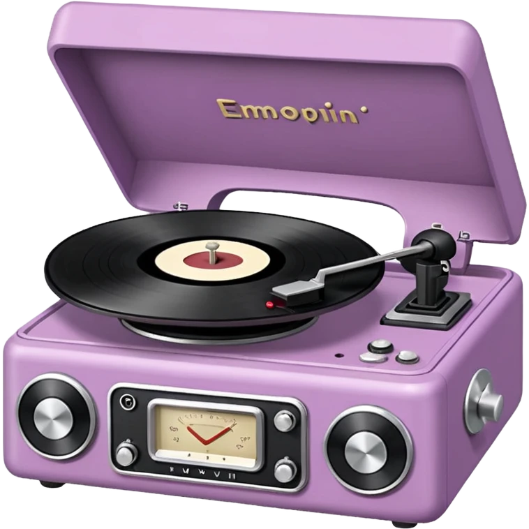 Mauve retro record player emoji