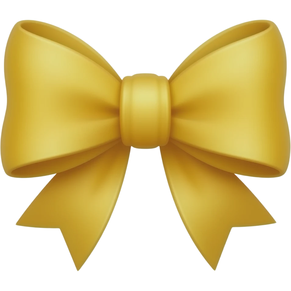 Tiny yellow bow emoji