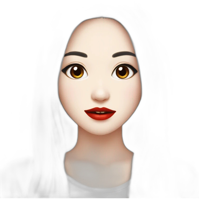beautiful-young-woman,black-hair,long-hair,white-skin,oval-face,big-eyes,blackeyes,redlips,chinese emoji