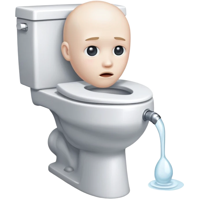 Toilet with a head in it emoji