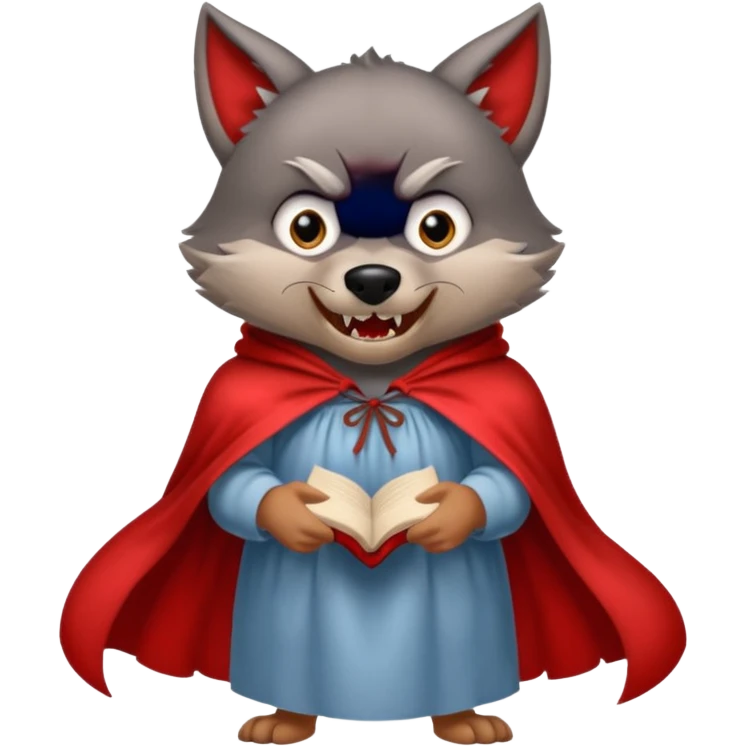 the Big Bad Wolf in the story of Little Red Riding Hood emoji