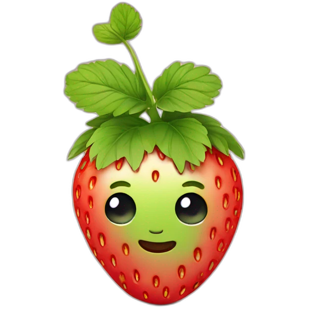 Strawberry with sprout on head  emoji