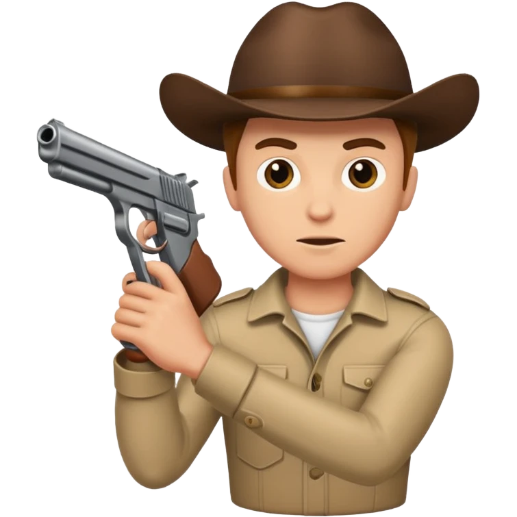 Guy with gun emoji