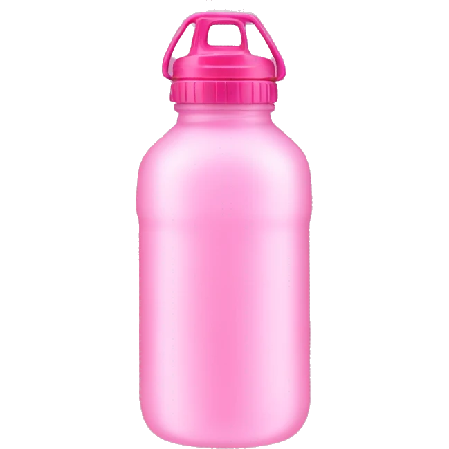 Pink water bottle emoji