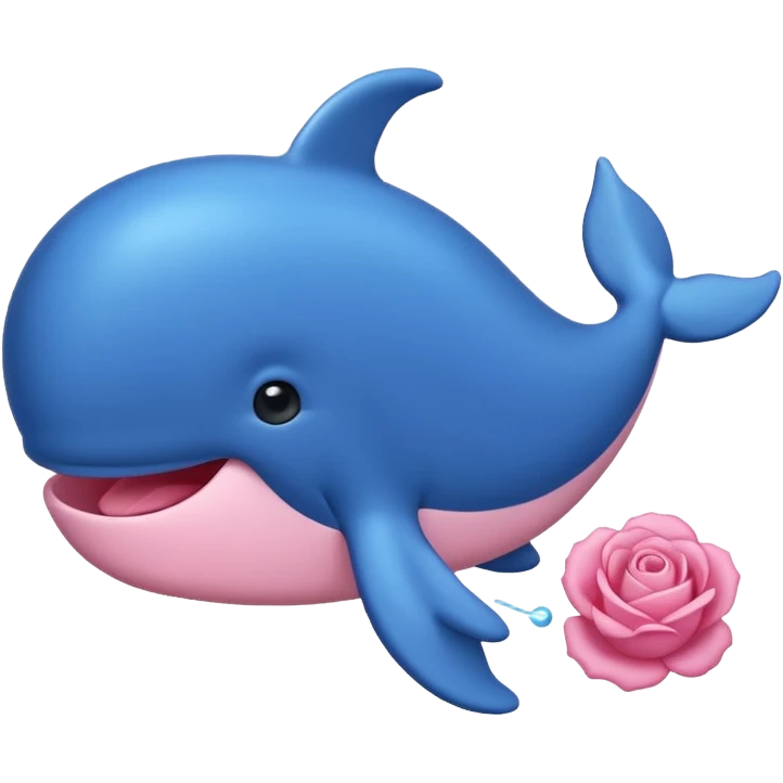 un bébé baleine tout chou avec une tétine dans la bouche emoji