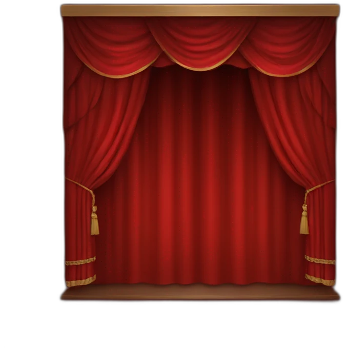Part open red theatre curtain emoji