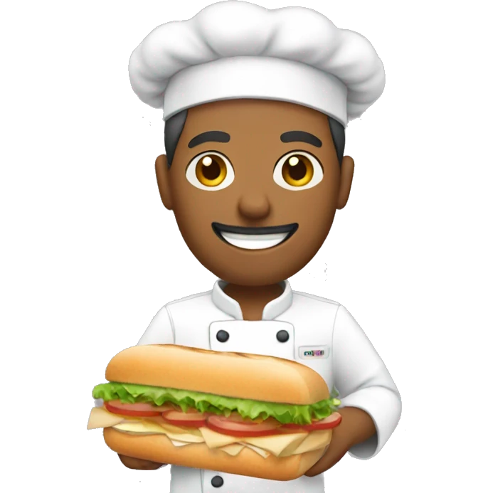 chef with sandwich emoji