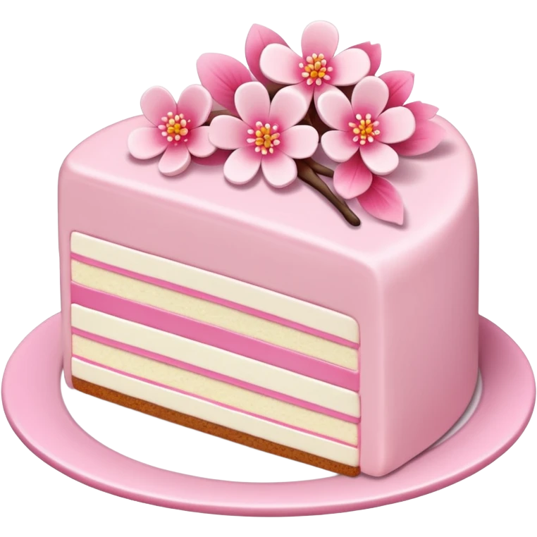 sakura cake slice emoji