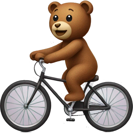 Teddy riding a bike emoji