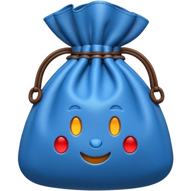 blue money bag emoji