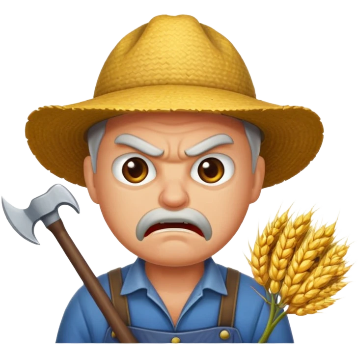 angry farmer  emoji