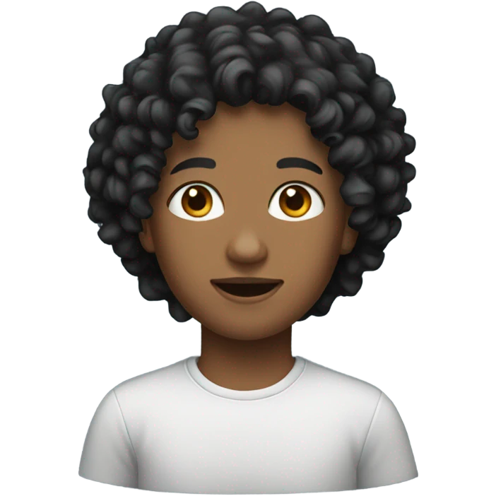 Black curly hair emoji