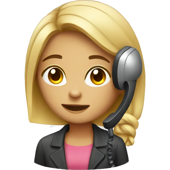 Girl work in telephone  emoji