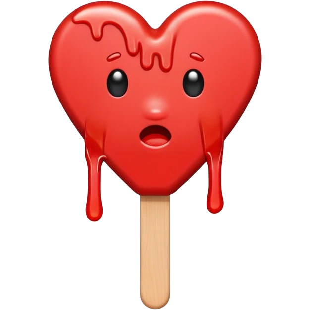bitten heart-shaped popsicle emoji