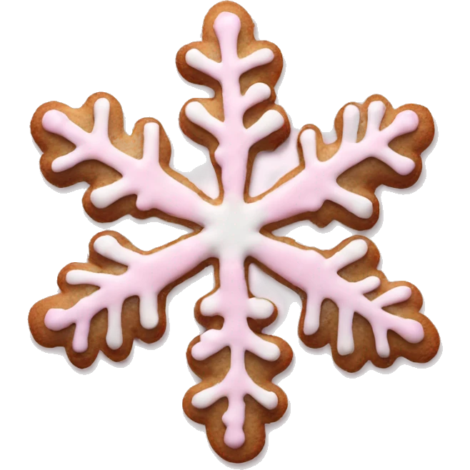 Pastell pink asthetic clean Christmas cookie snowflake emoji