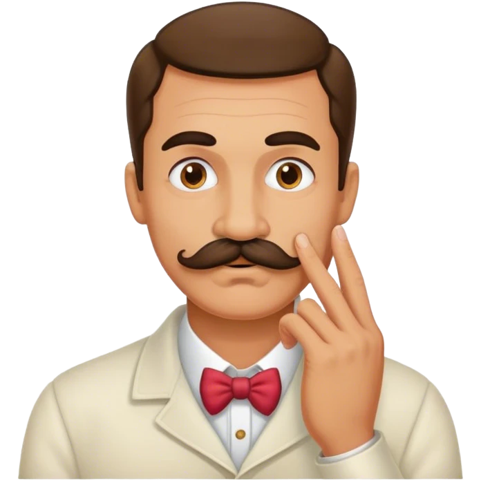 Chef with mustache kissing pinched fingers  emoji