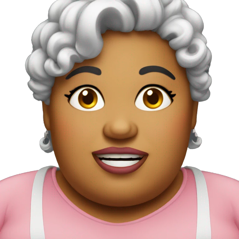 Fat sassy lady emoji