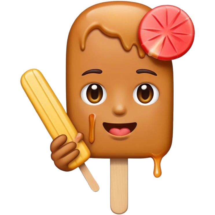 Emoji sucking on a popsicle emoji