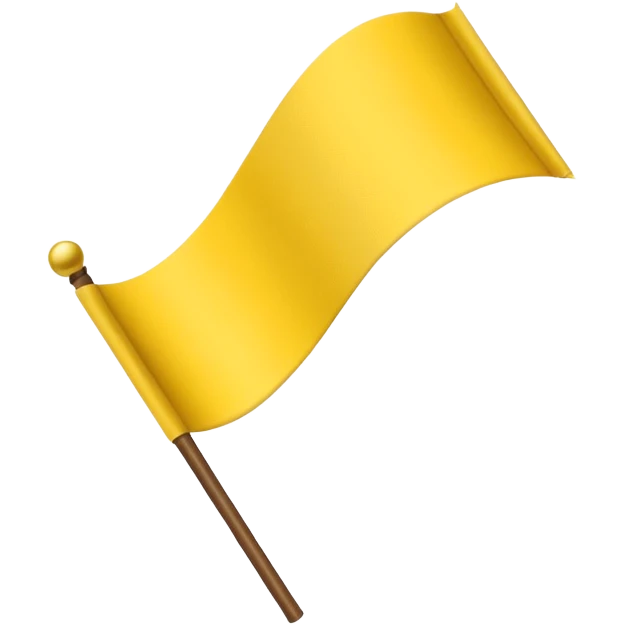 Make a yellow colour triangular flag emoji spreading upward emoji