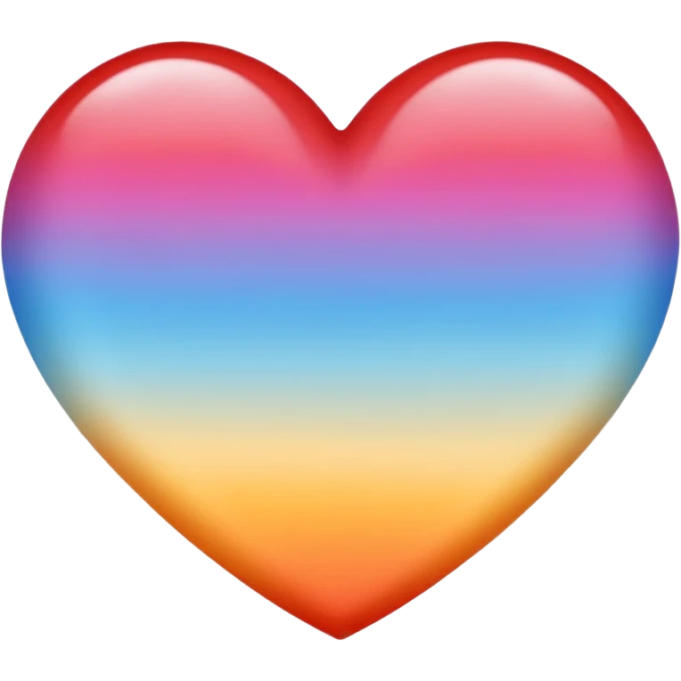 Ombré red orange yellow pink blue  heart 2016 vibes emoji