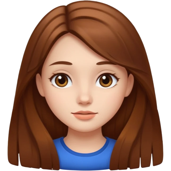 a girl with square face emoji
