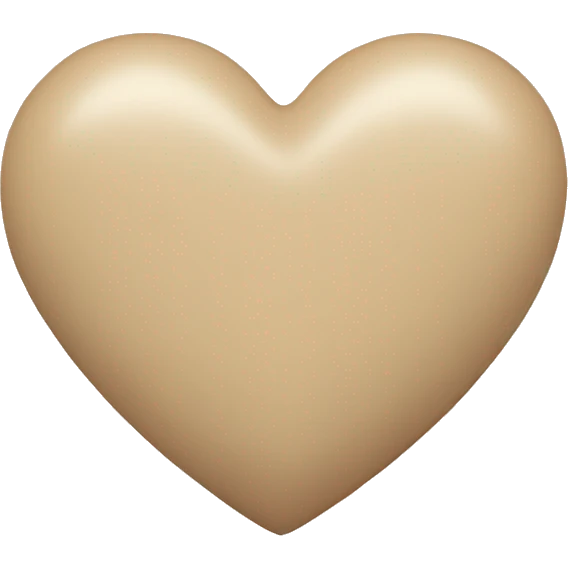 Beige heart  emoji