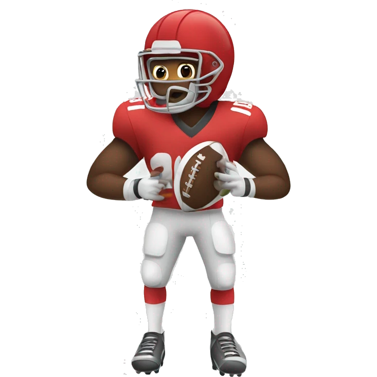 Football player with a heart emoji