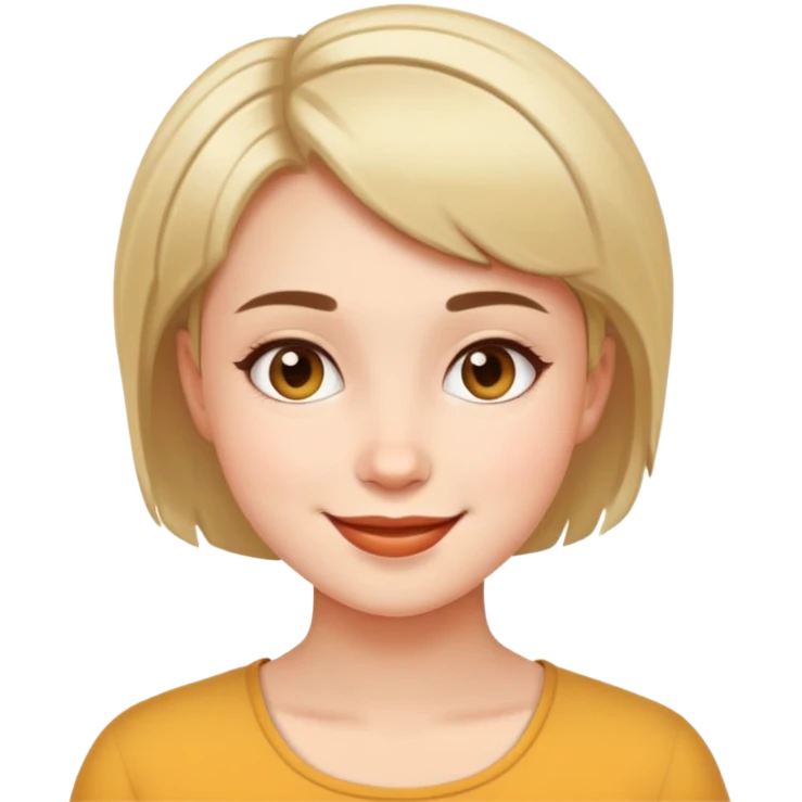 Chica pelo corto feliz  emoji