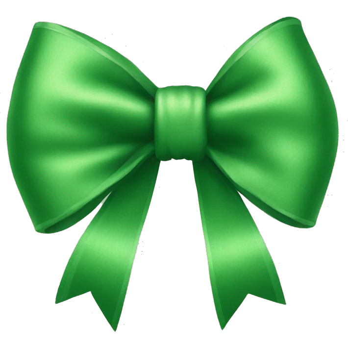 Green bow emoji