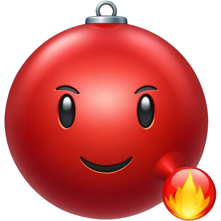 bright red bomb emoji