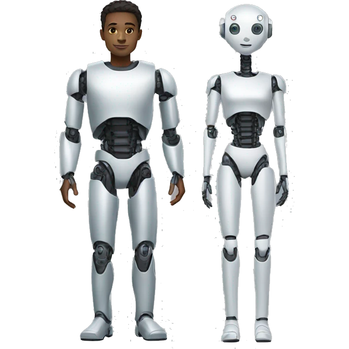 human and robot  emoji