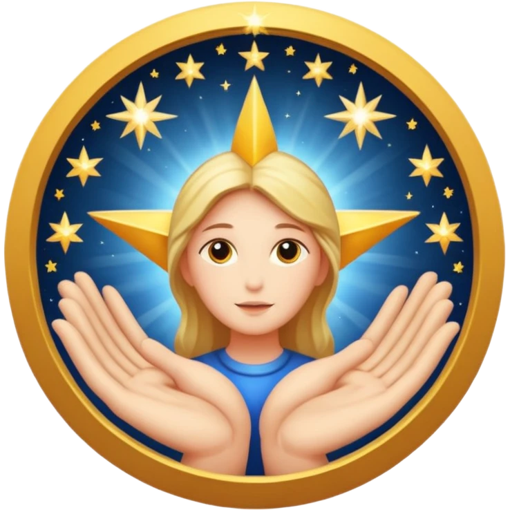 Bright star (divine guidance) circle emoji