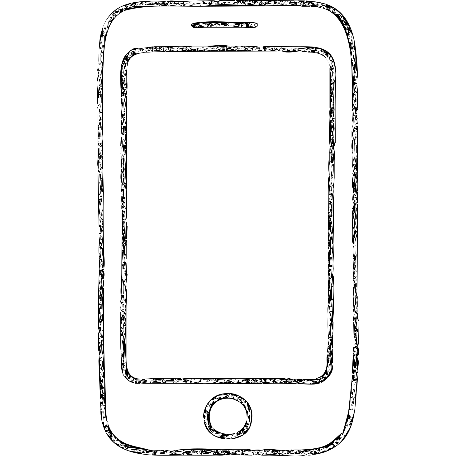 hand drawn outlined iPhone icon emoji