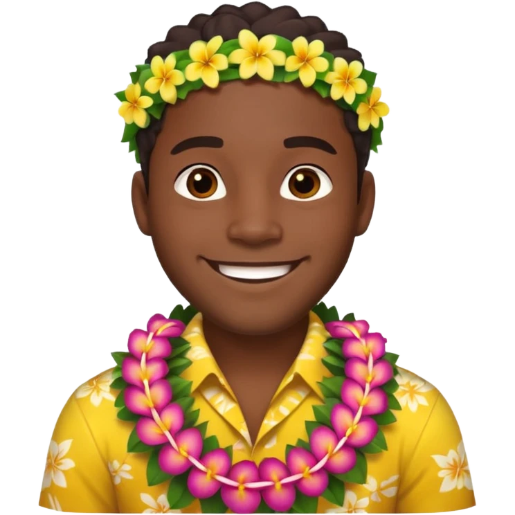 hawaian black man emoji