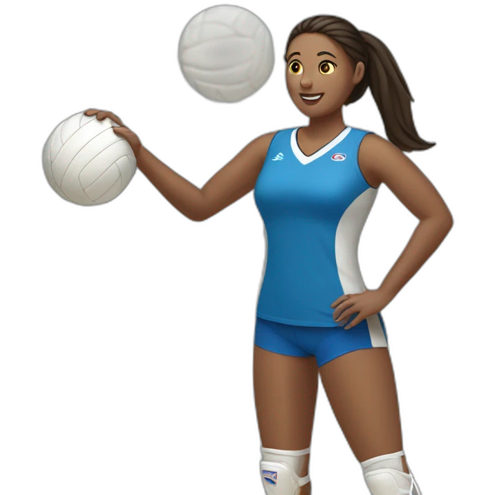 Woman serving in volleyball emoji