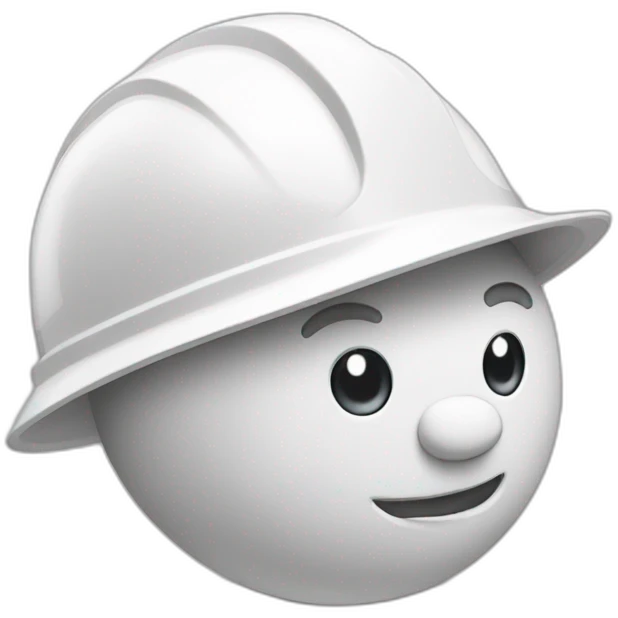 construction white hard hat helmet, gaggles emoji