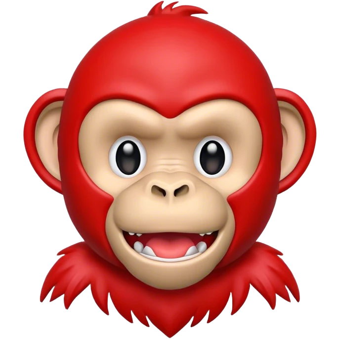 red bape monkey emoji