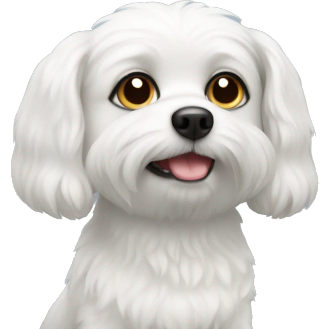 white small dog emoji