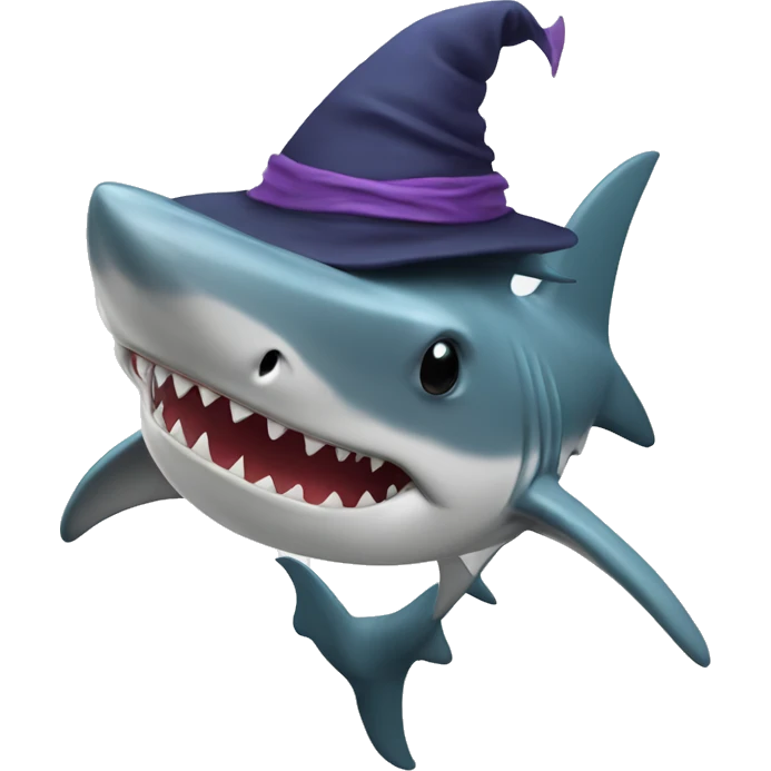 shark with wizard hat emoji