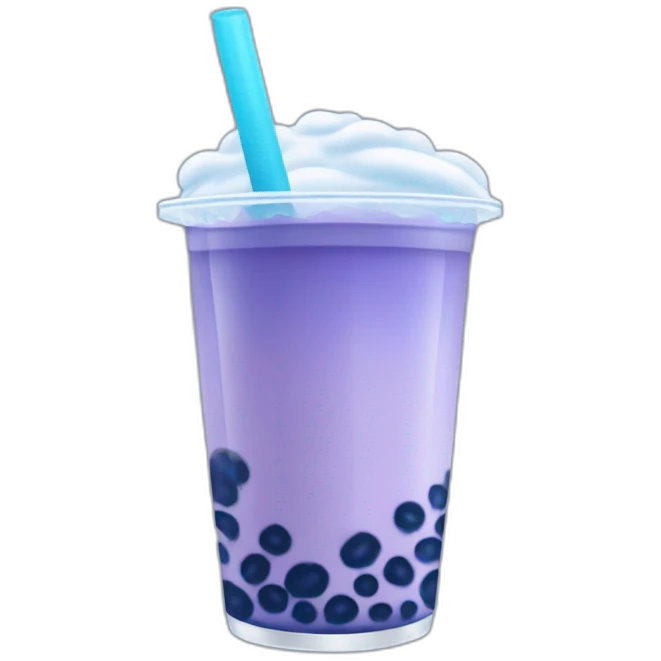 Bubble tea bleus emoji