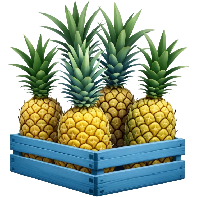 pineapples in a blue crate emoji