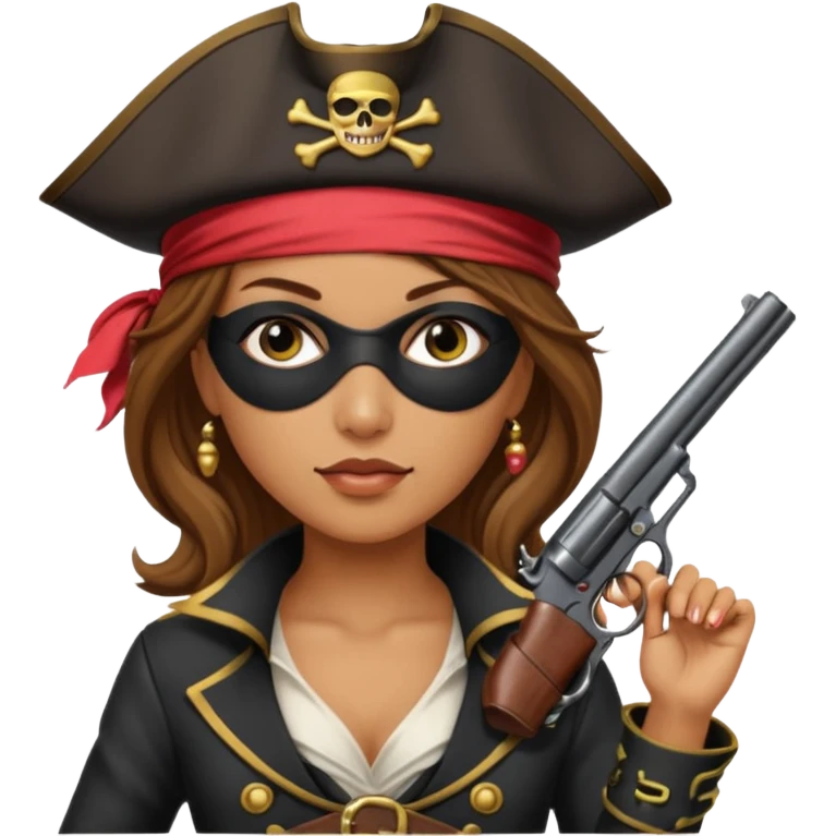 Lady Pirate With Gun. emoji