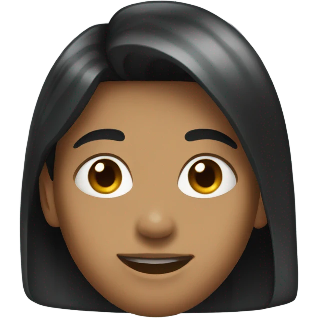Hair with black hair  emoji