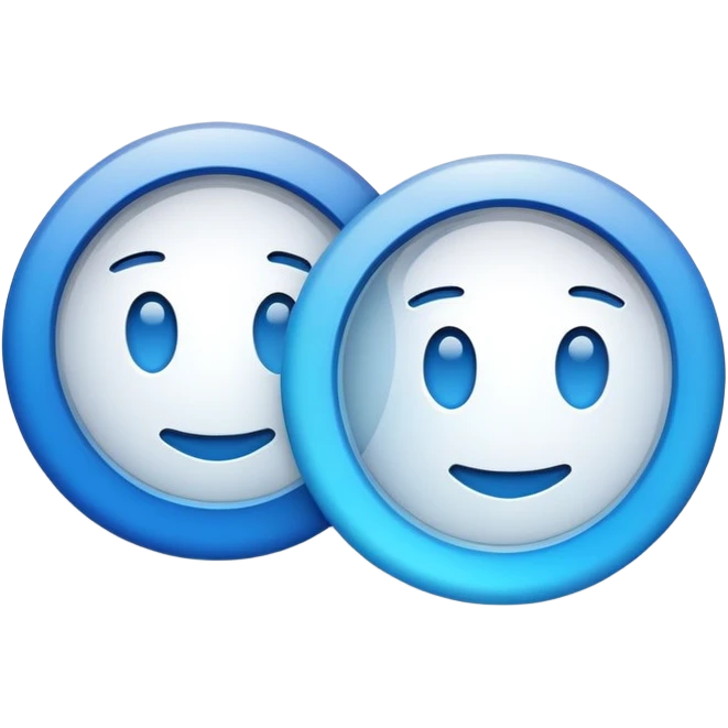 Minimalist emoji-style logo of a website duplication service — two overlapping browser windows with a sleek, modern look, light tech gradients, white and blue color scheme, soft shadows, no cartoon style, professional and clean emoji