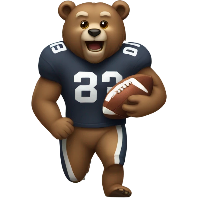 Bear playing football emoji