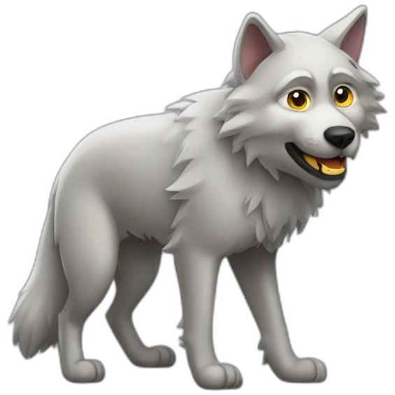 Loup et chat emoji